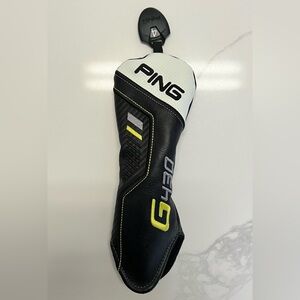 PING G430 Golf Driver Head Club Cover Black White Embroidered Hybrid